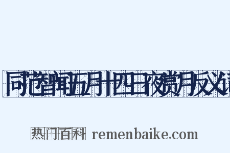 同范智闻五月十四日夜赏月反义词是什么意思的图片